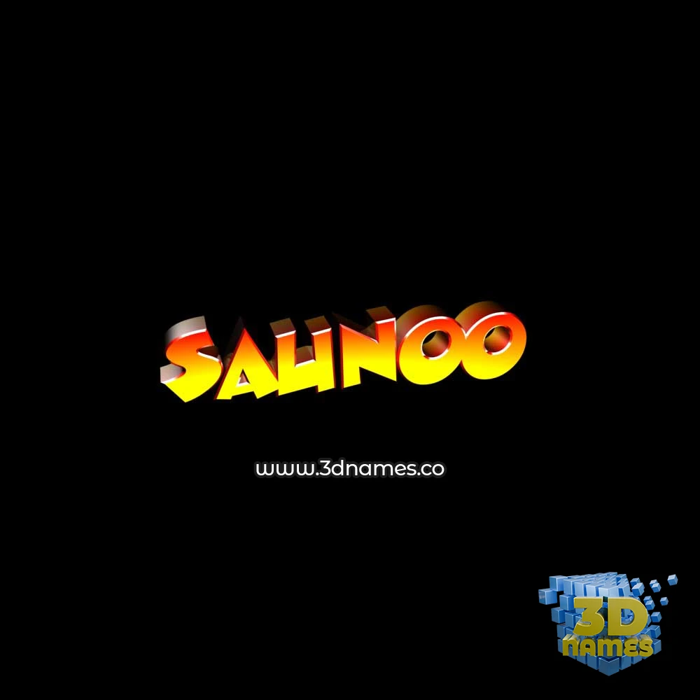 saunoo in Black Background style - 3D name wallpaper
