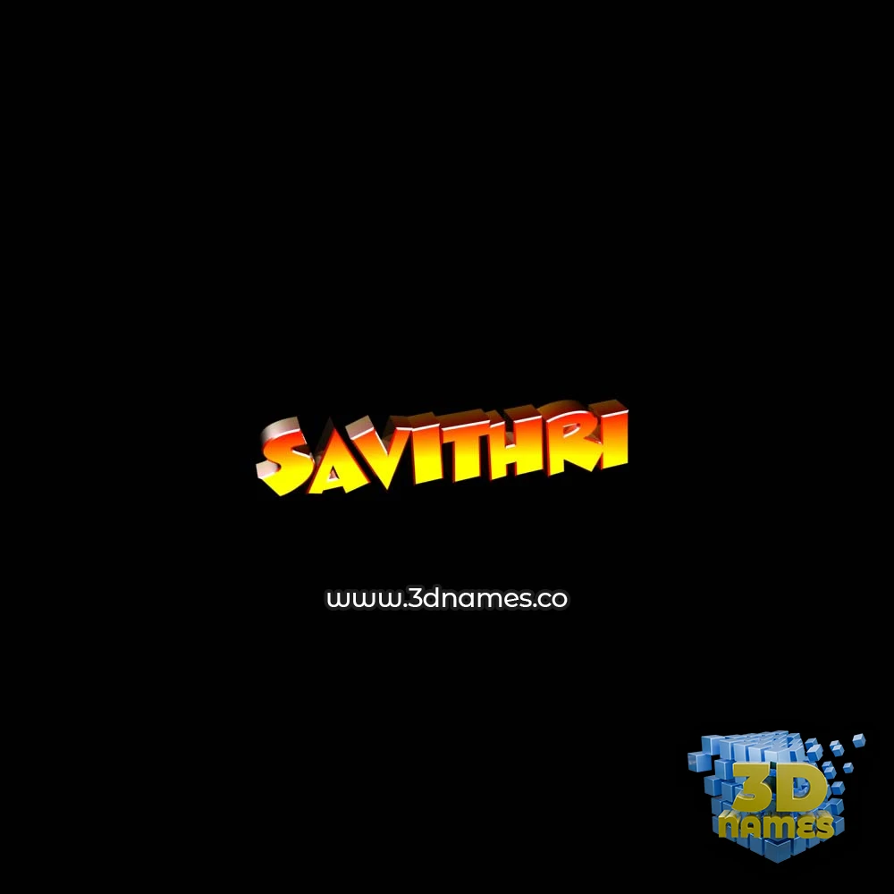 savithri in Black Background style - 3D name wallpaper