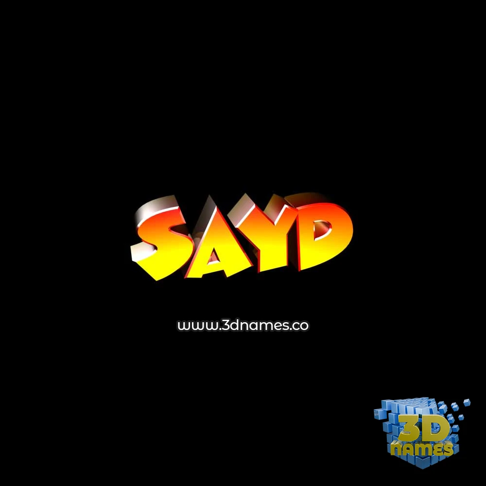 sayd in Black Background style - 3D name wallpaper