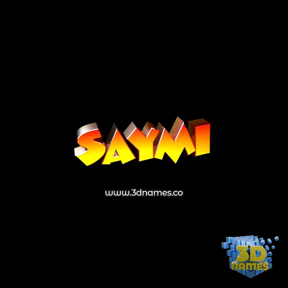 saymi in Black Background style - 3D name wallpaper