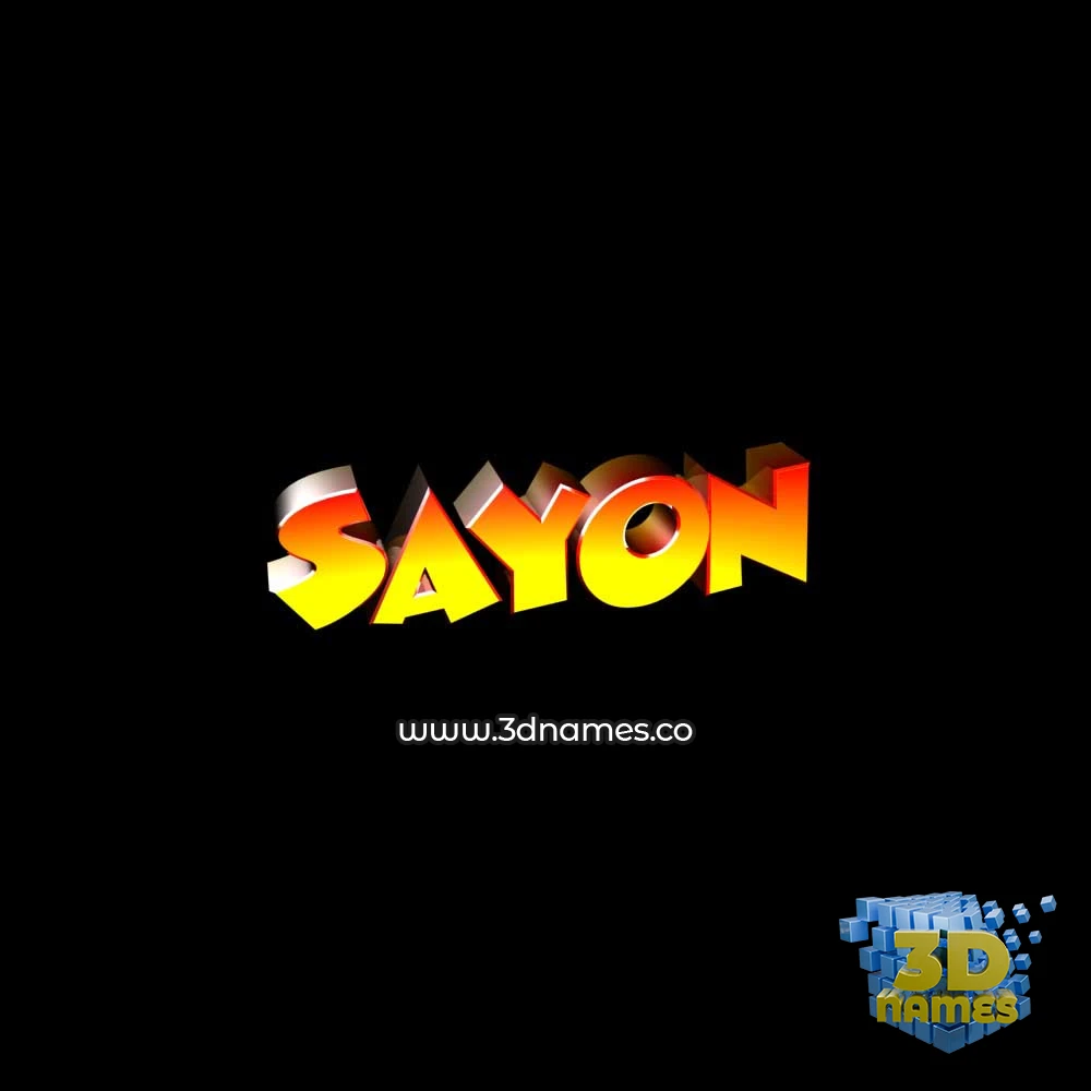 sayon in Black Background style - 3D name wallpaper