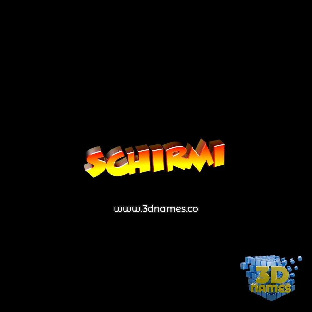 schirmi in Black Background style - 3D name wallpaper