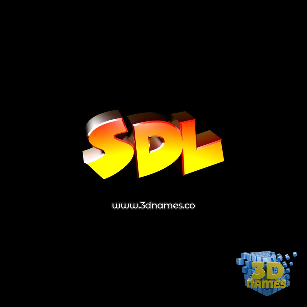 sdl in Black Background style - 3D name wallpaper