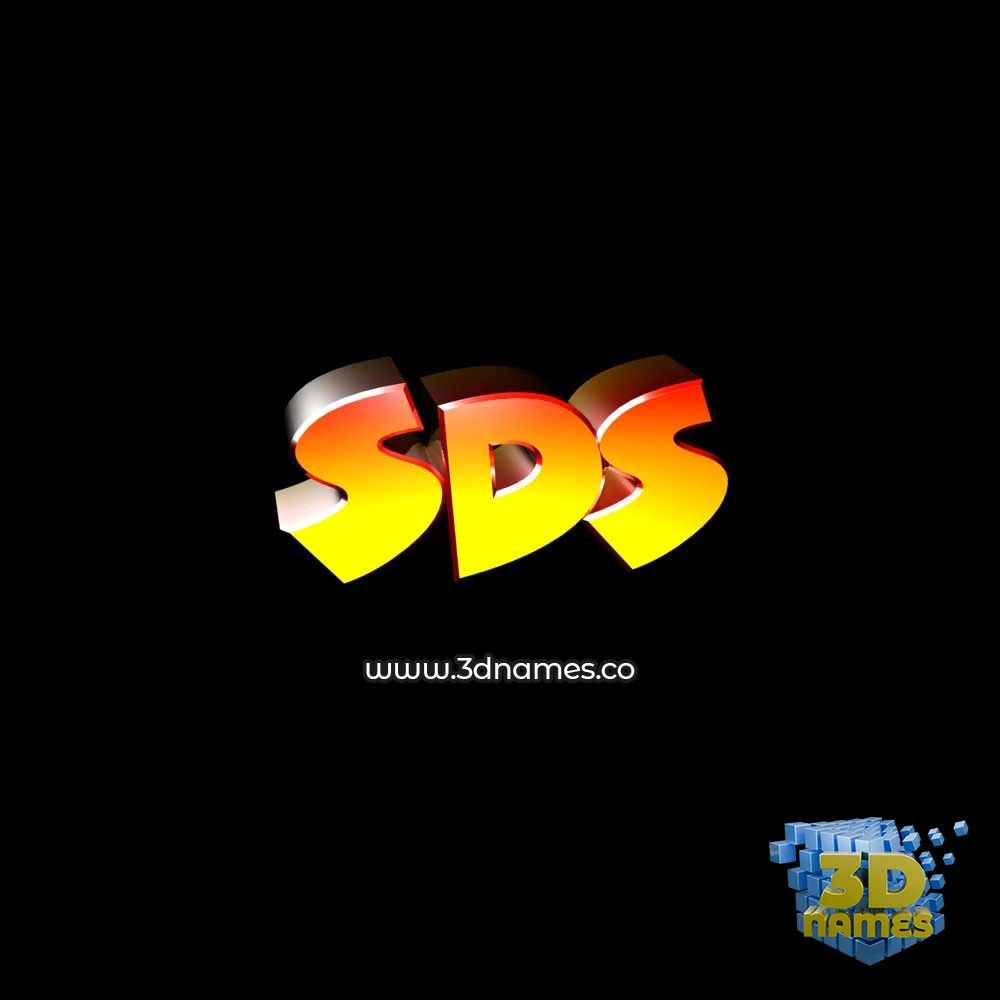 sds in Black Background style - 3D name wallpaper