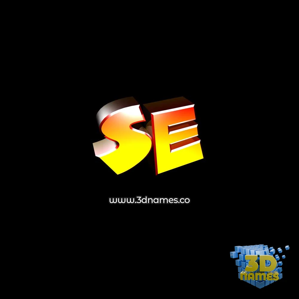 se in Black Background style - 3D name wallpaper