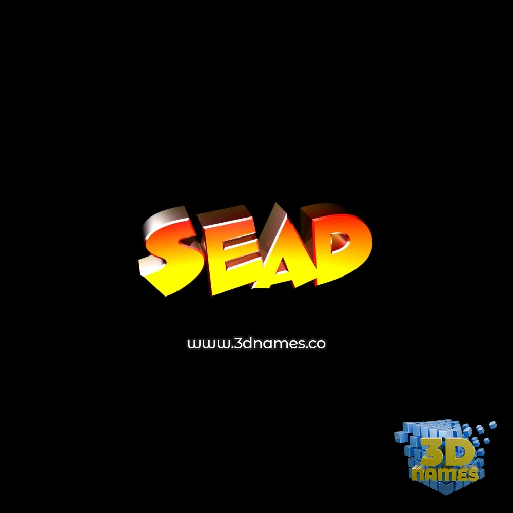 sead in Black Background style - 3D name wallpaper