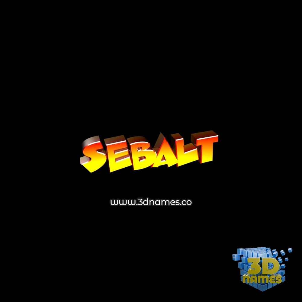 sebalt in Black Background style - 3D name wallpaper