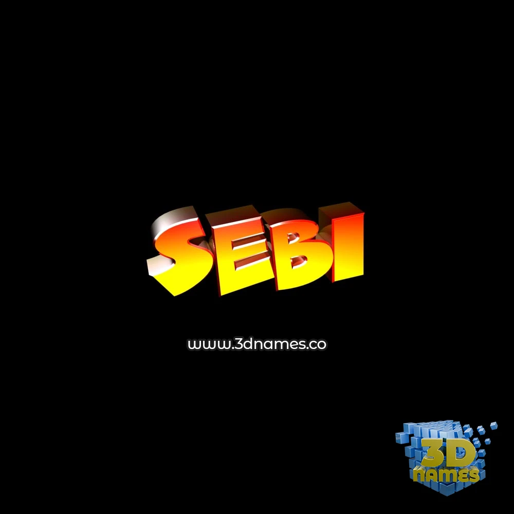 sebi in Black Background style - 3D name wallpaper