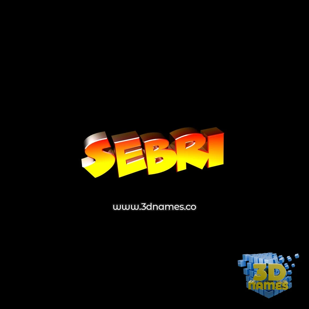 sebri in Black Background style - 3D name wallpaper