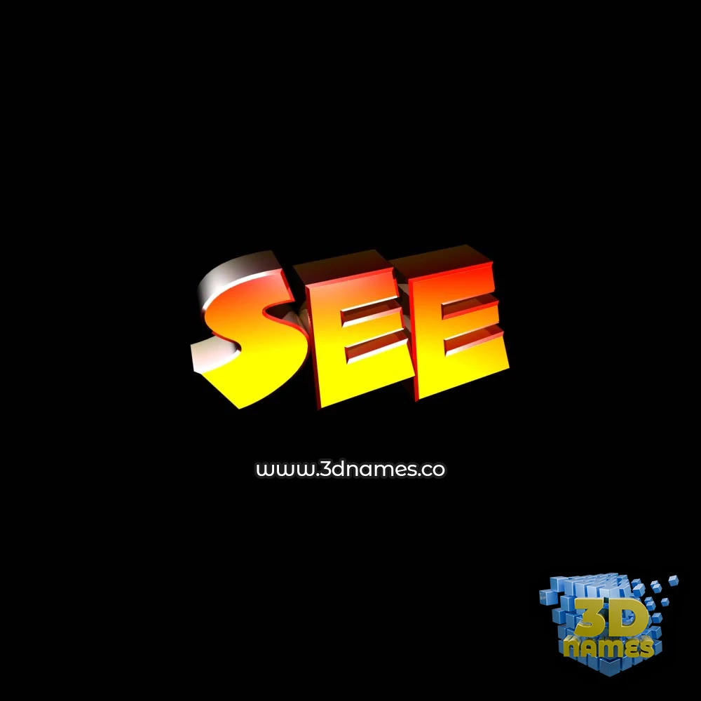 see in Black Background style - 3D name wallpaper
