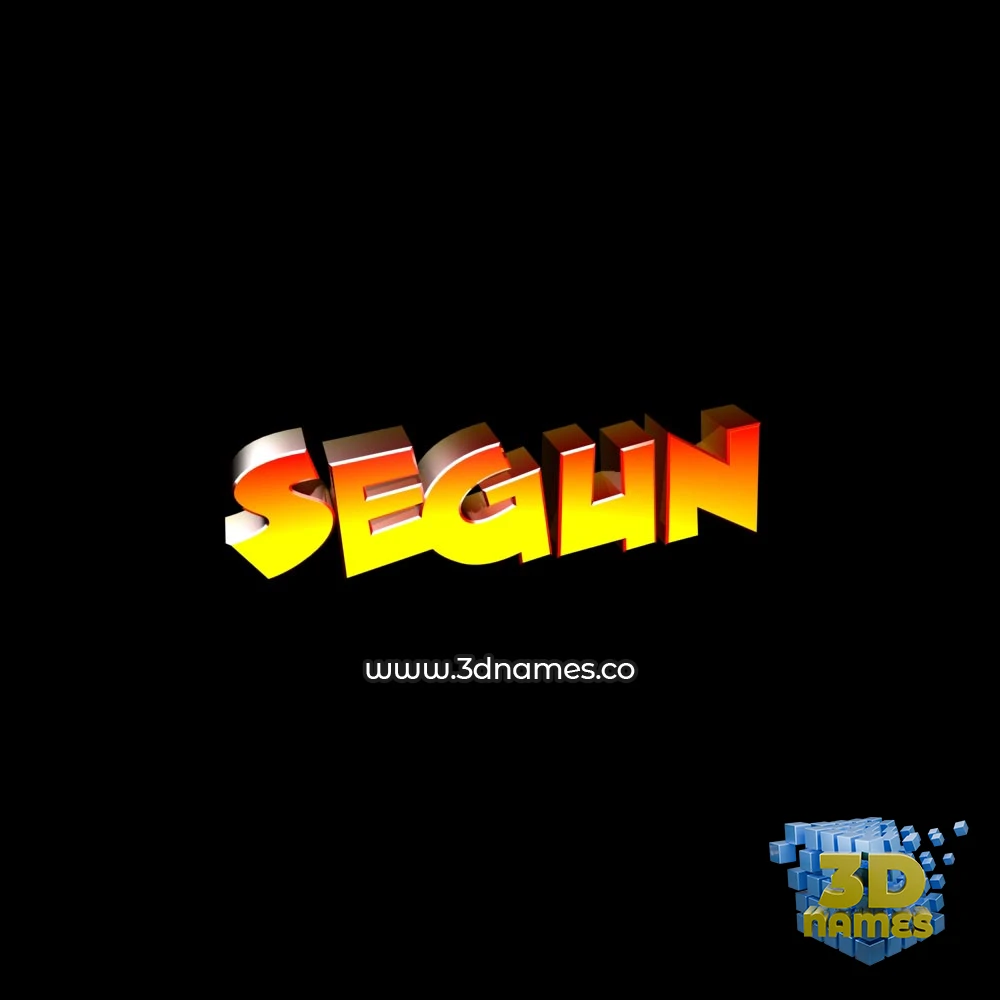 segun in Black Background style - 3D name wallpaper