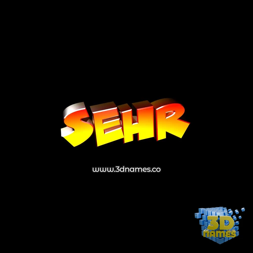 sehr in Black Background style - 3D name wallpaper