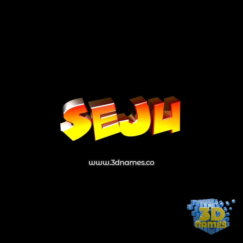 seju in Black Background style - 3D name wallpaper