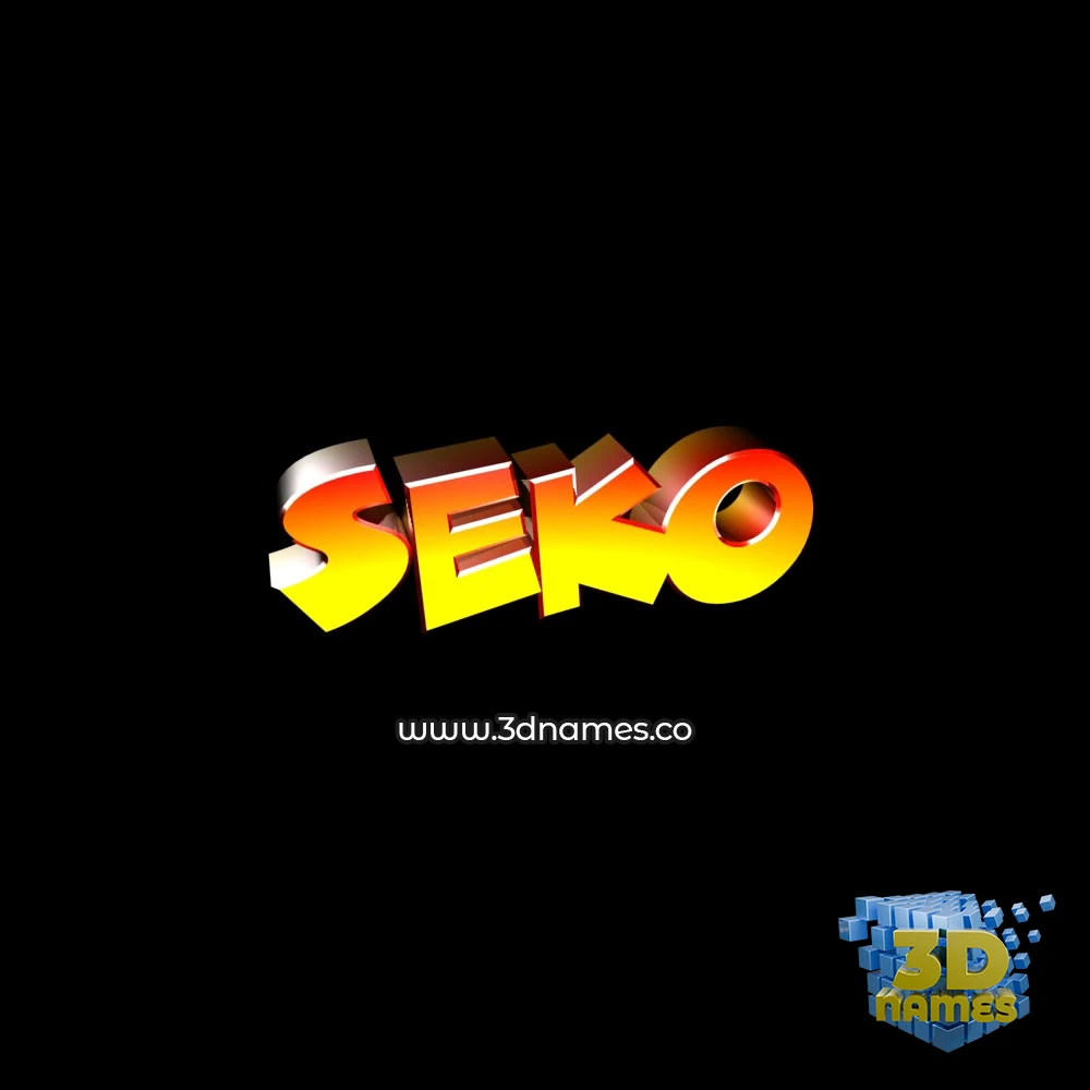 seko in Black Background style - 3D name wallpaper