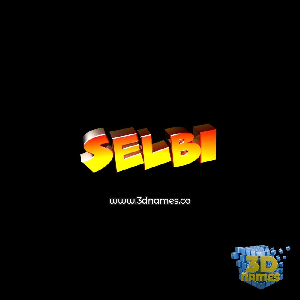 selbi in Black Background style - 3D name wallpaper
