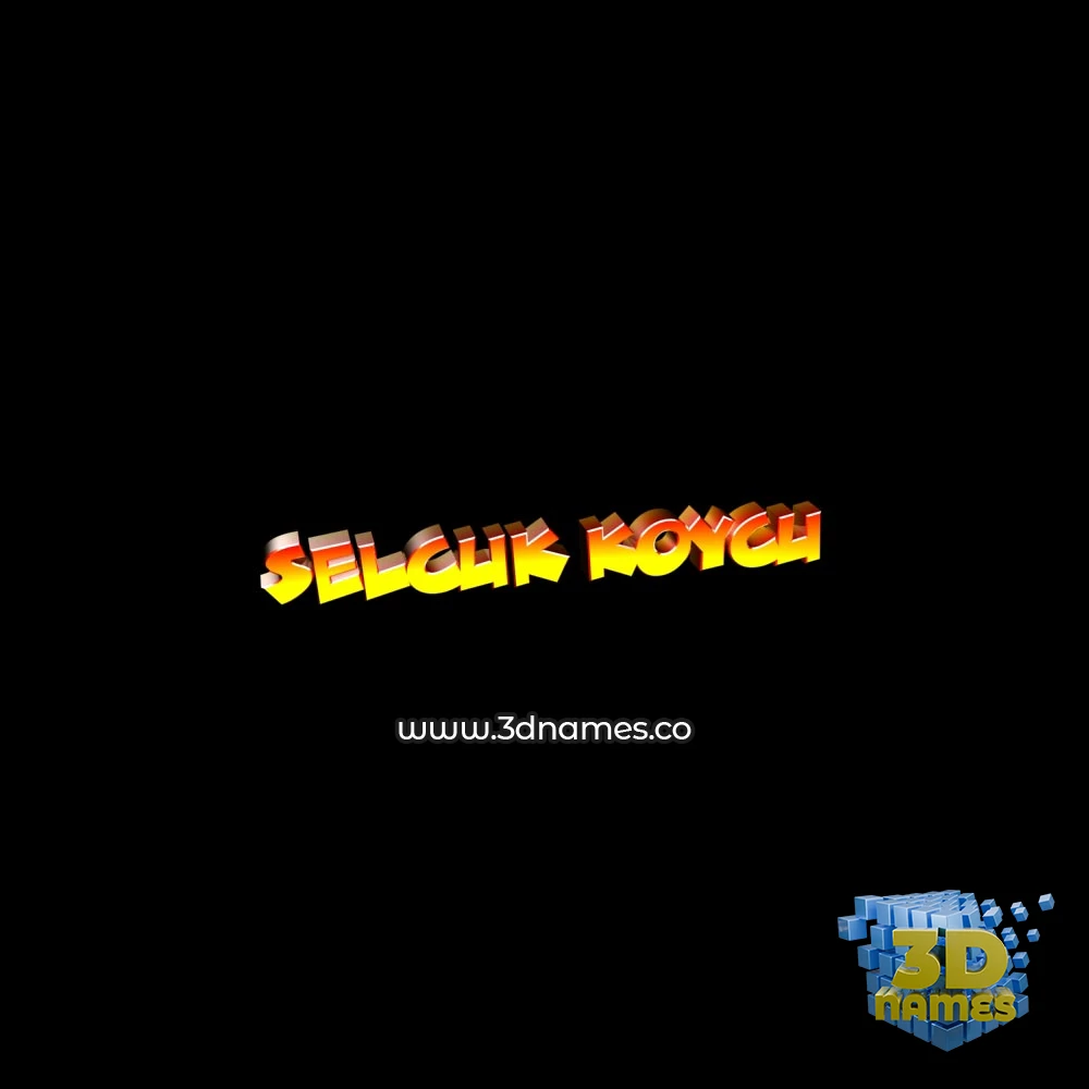 selcuk koycu in Black Background style - 3D name wallpaper