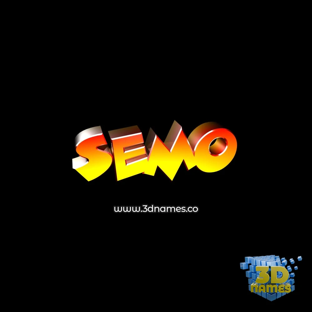semo in Black Background style - 3D name wallpaper