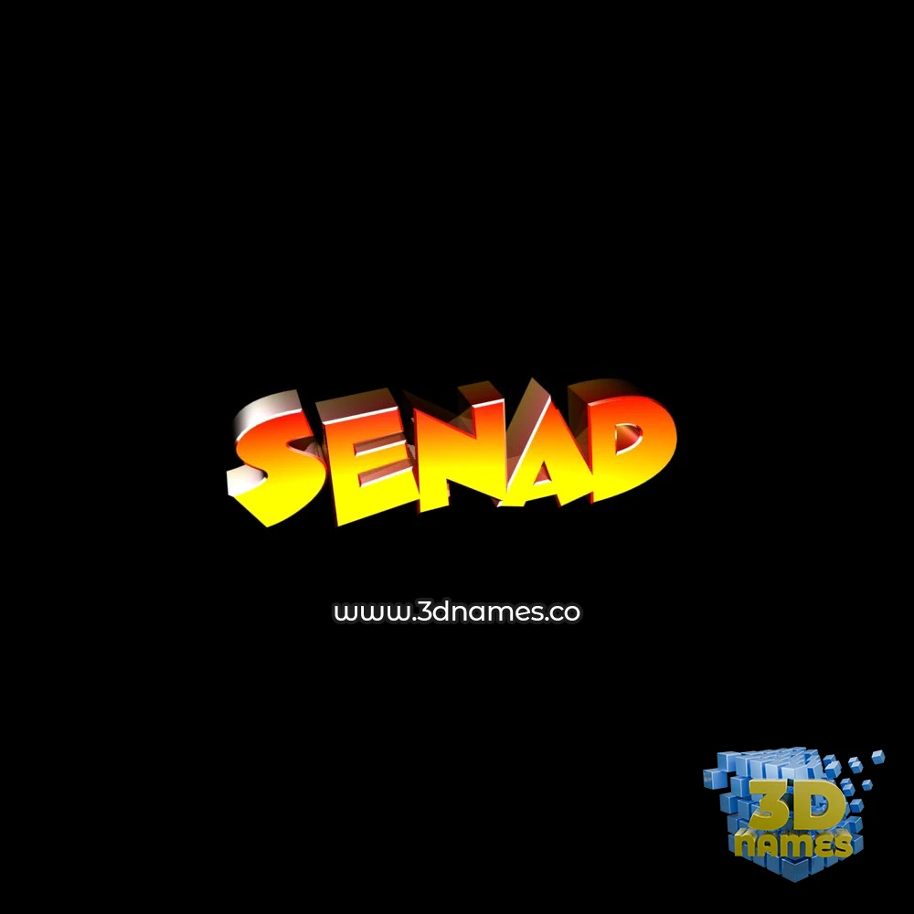 senad in Black Background style - 3D name wallpaper