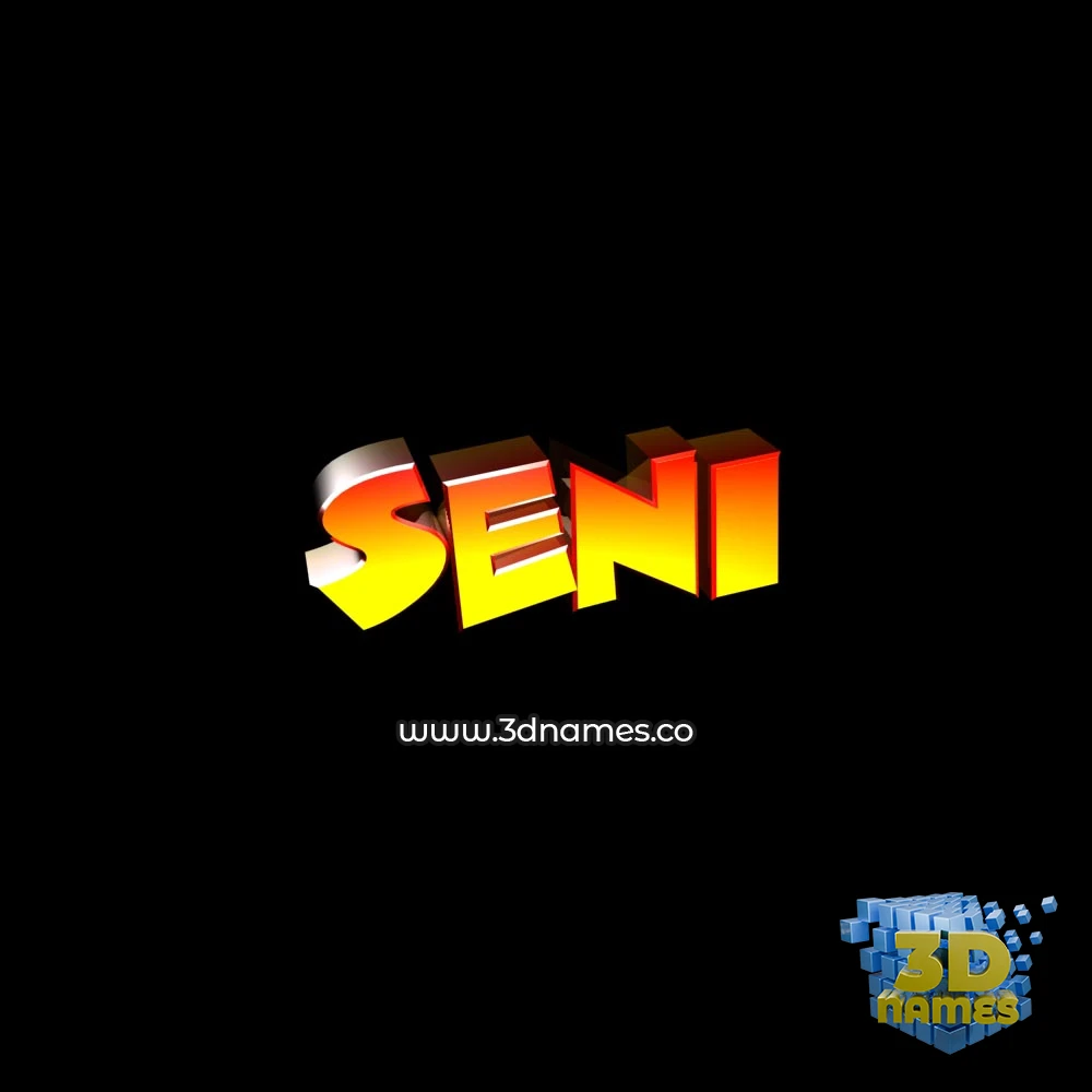 seni in Black Background style - 3D name wallpaper