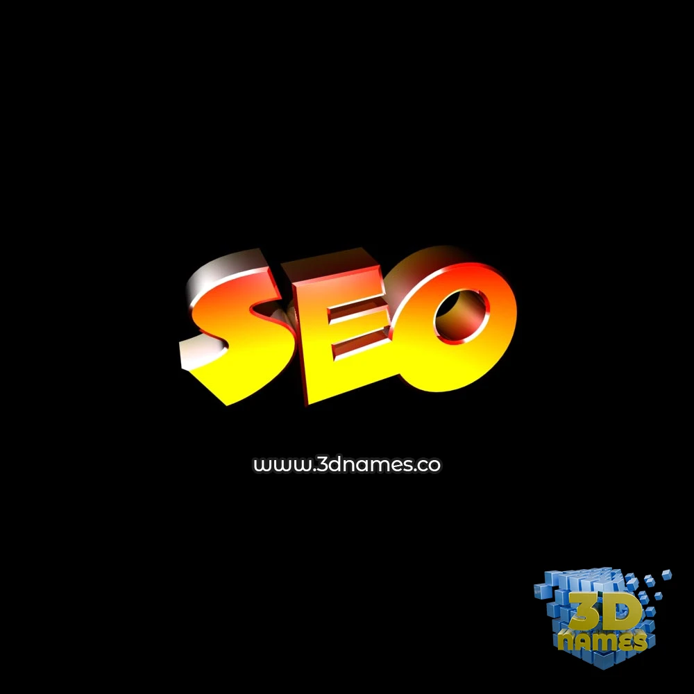seo in Black Background style - 3D name wallpaper