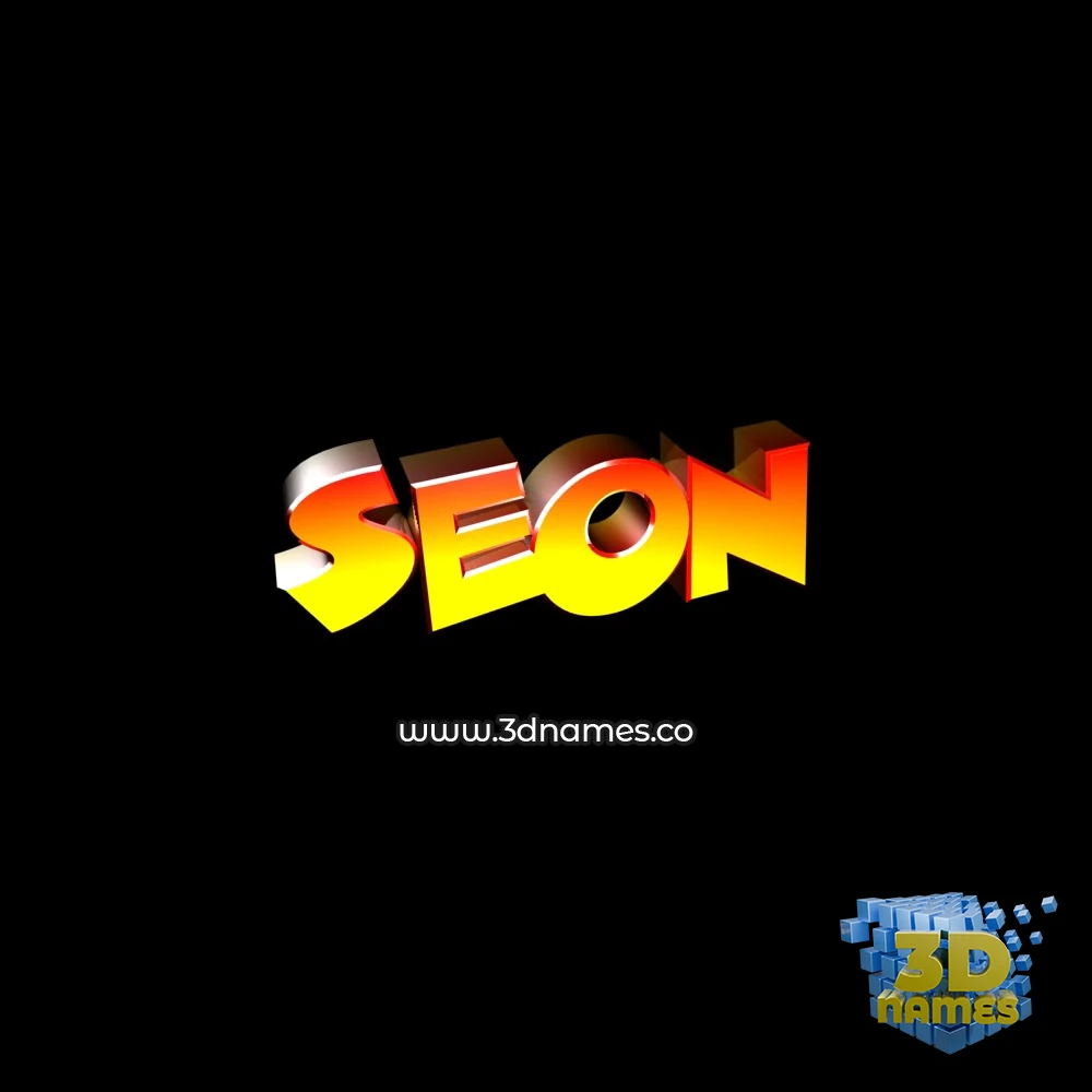 seon in Black Background style - 3D name wallpaper