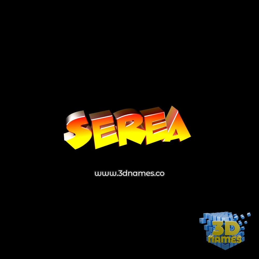 serea in Black Background style - 3D name wallpaper