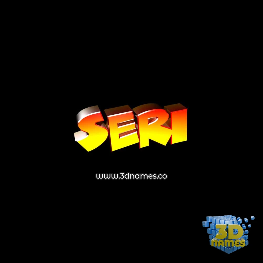 seri in Black Background style - 3D name wallpaper