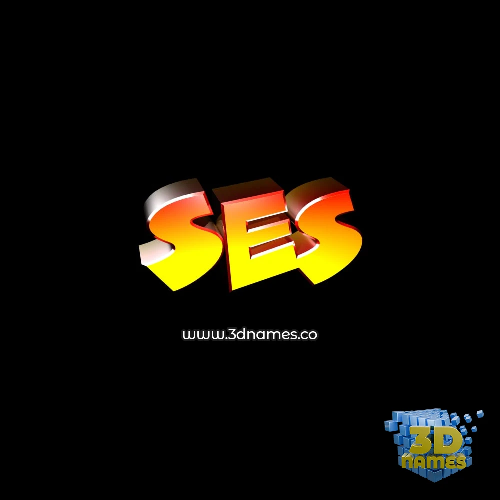 ses in Black Background style - 3D name wallpaper