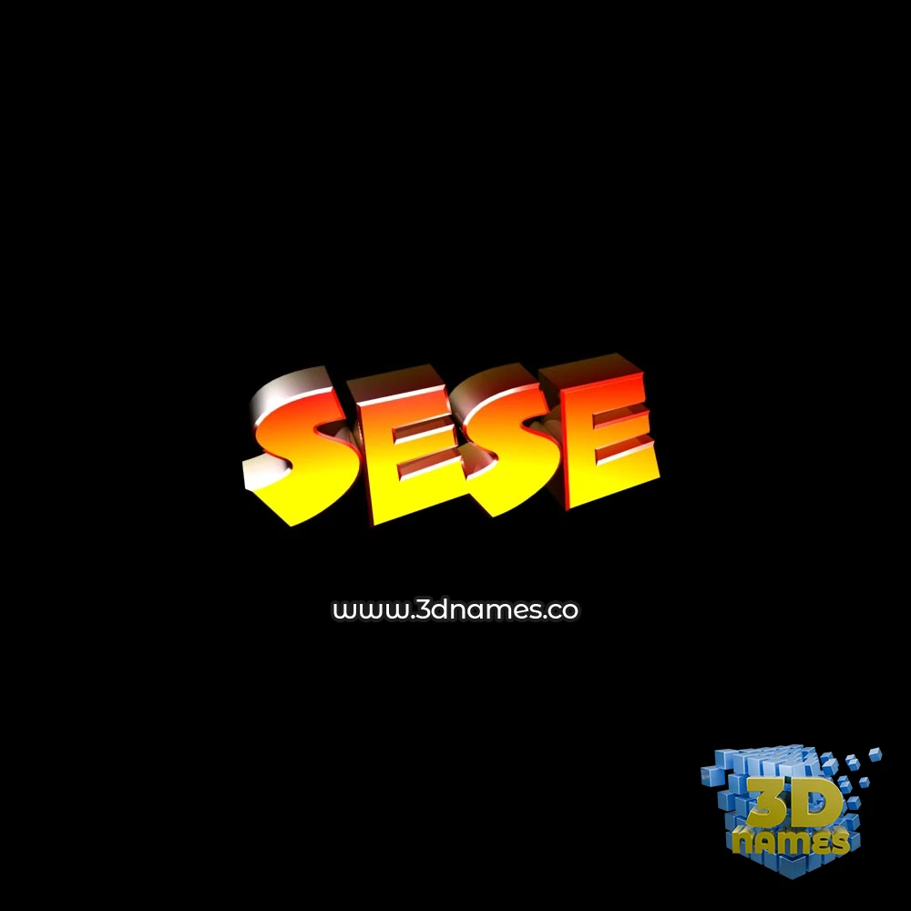 sese in Black Background style - 3D name wallpaper