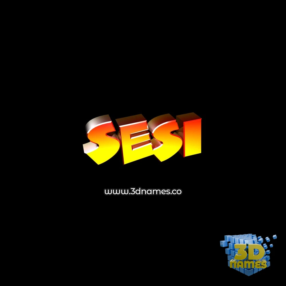 sesi in Black Background style - 3D name wallpaper