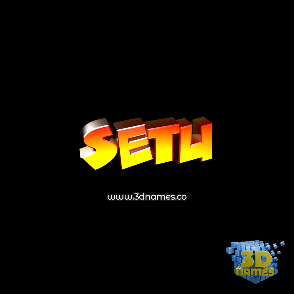 setu in Black Background style - 3D name wallpaper