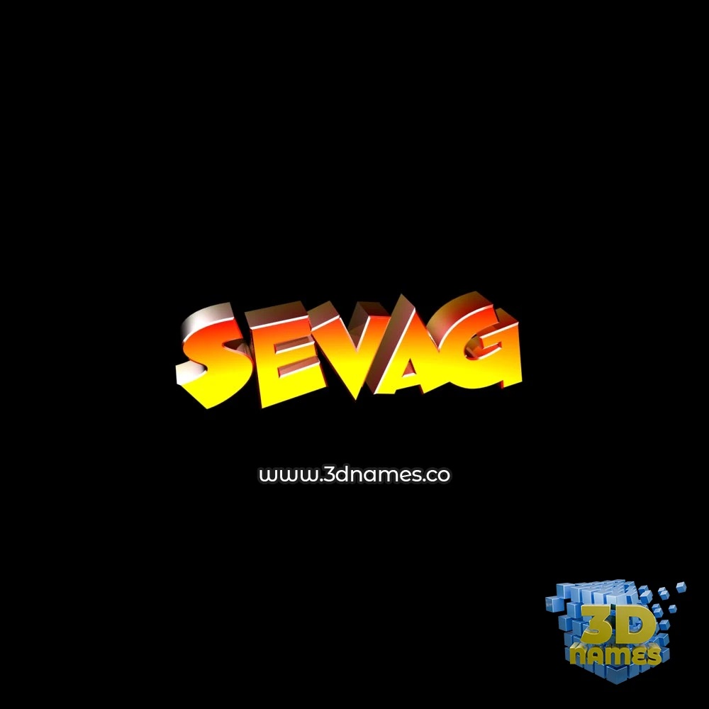 sevag in Black Background style - 3D name wallpaper