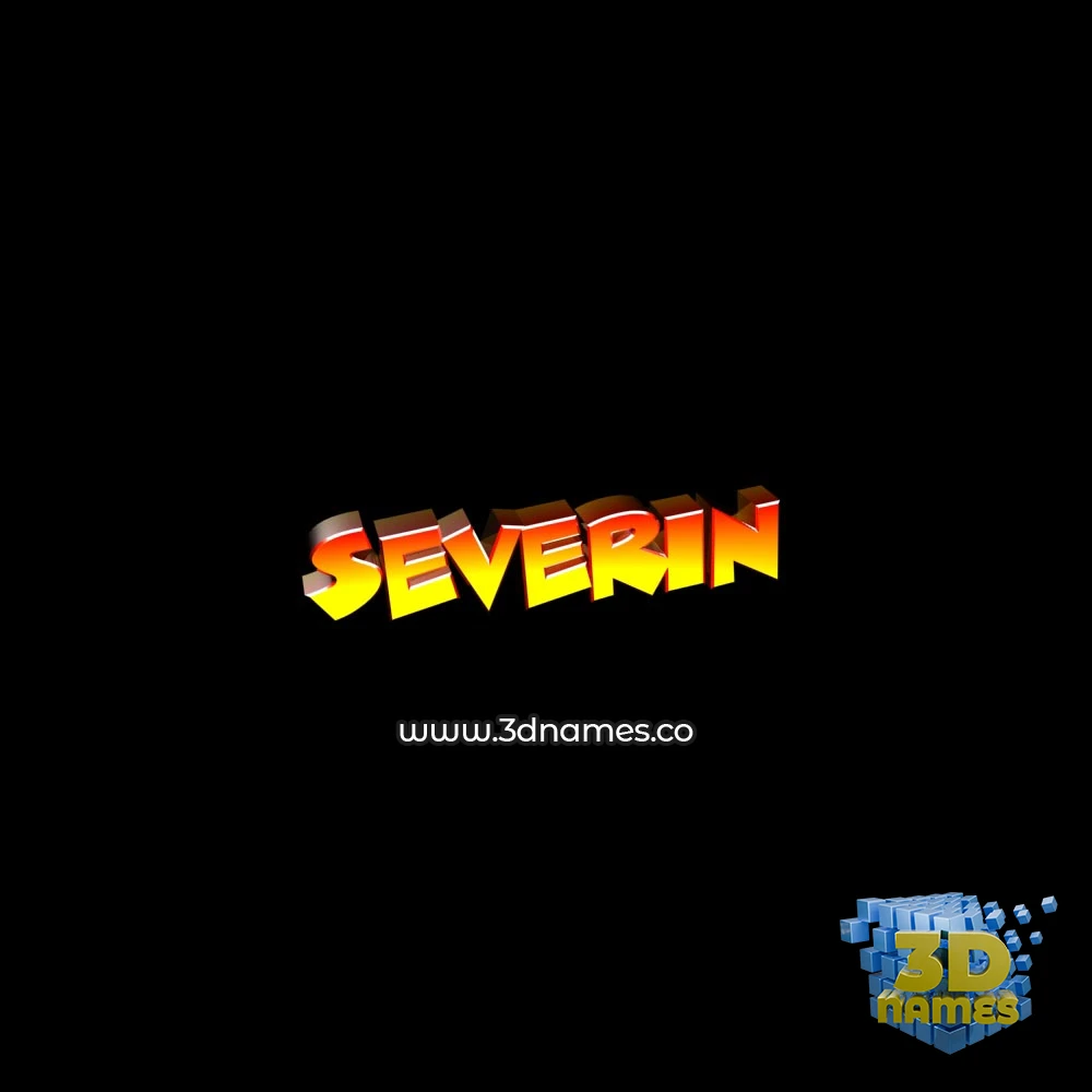 severin in Black Background style - 3D name wallpaper