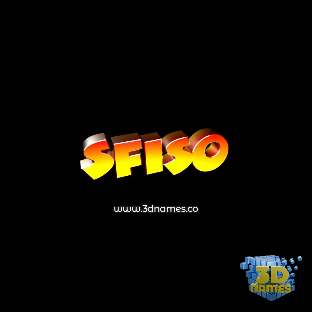 sfiso in Black Background style - 3D name wallpaper