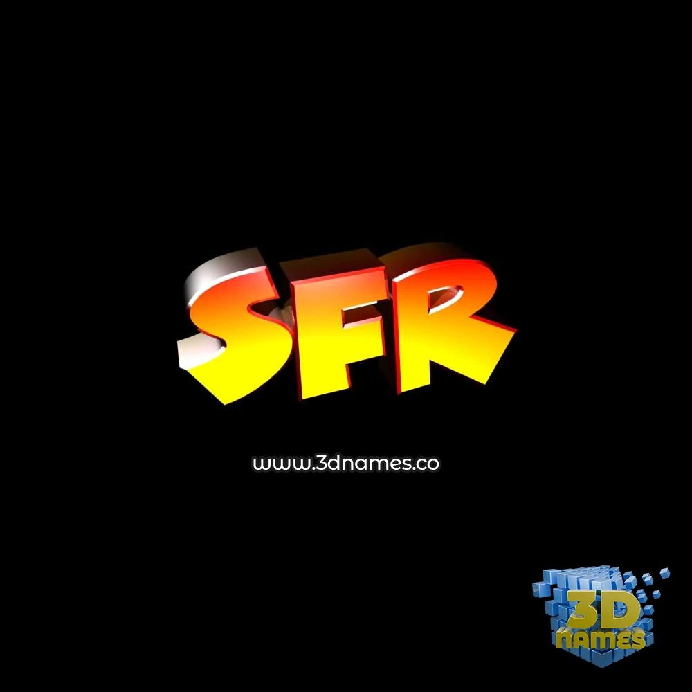 sfr in Black Background style - 3D name wallpaper