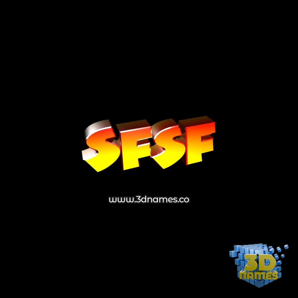 sfsf in Black Background style - 3D name wallpaper