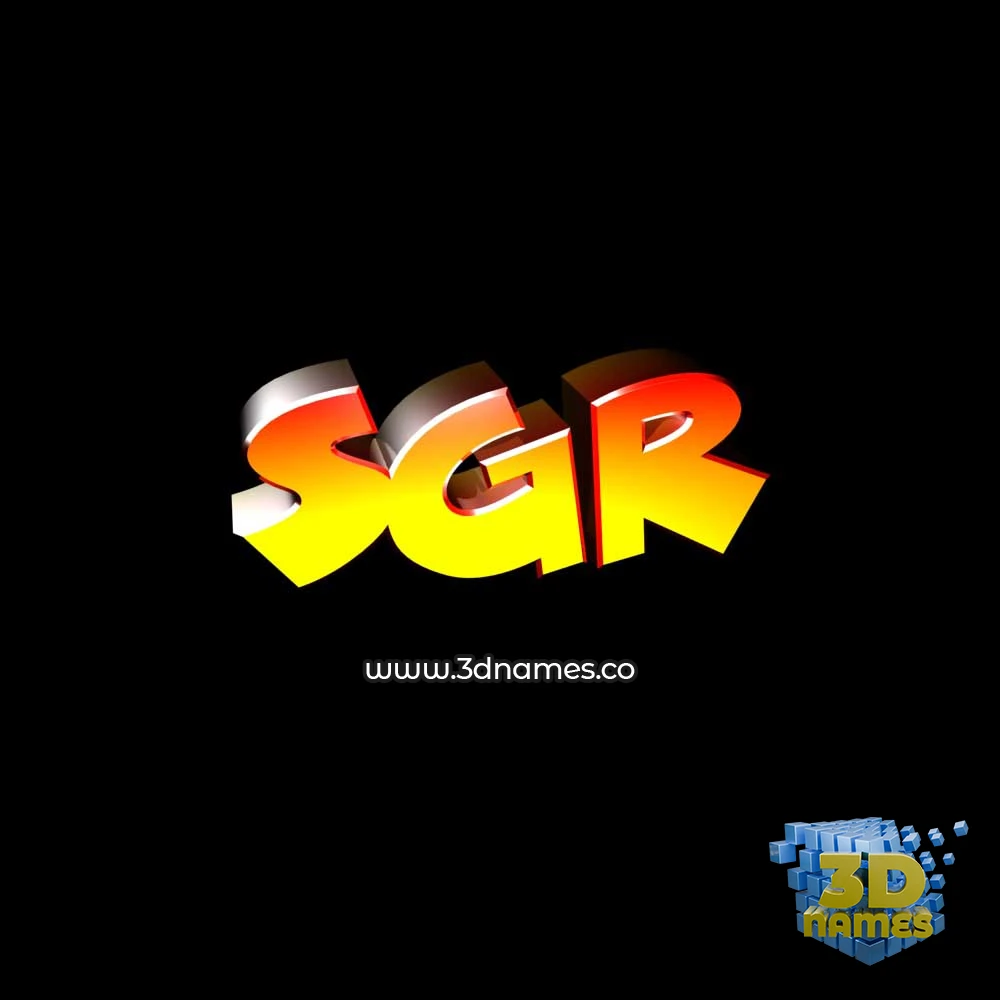 sgr in Black Background style - 3D name wallpaper