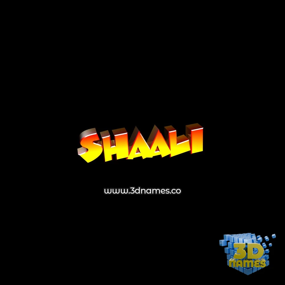 shaali in Black Background style - 3D name wallpaper