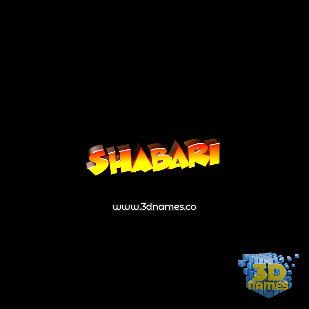 shabari in Black Background style - 3D name wallpaper