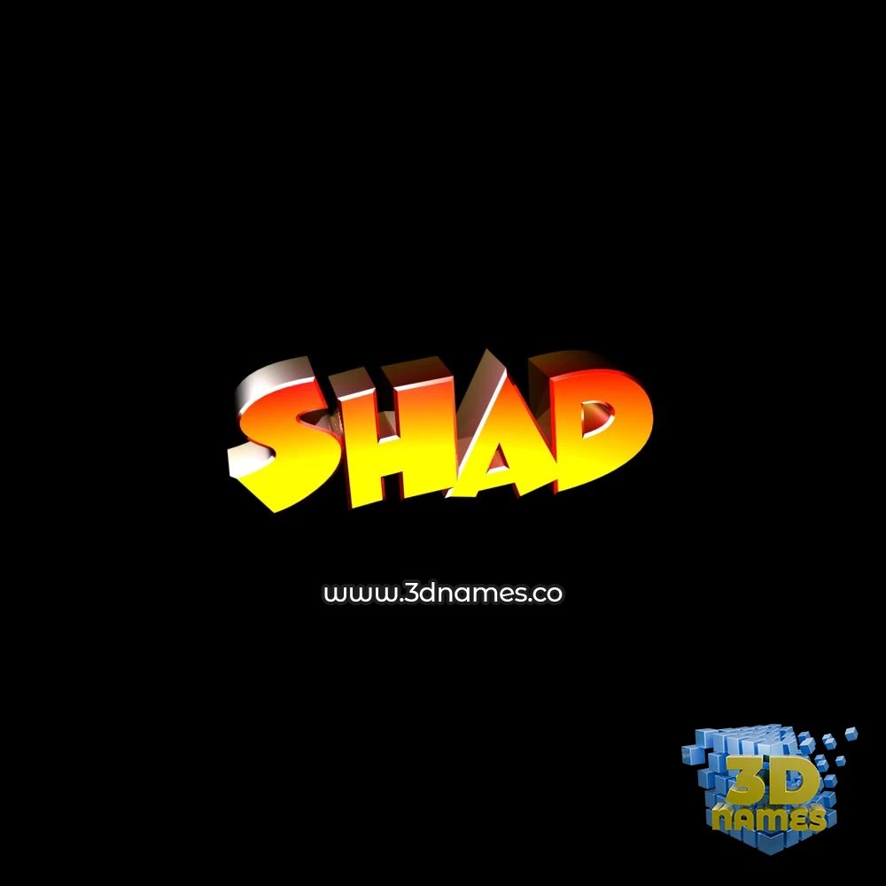 shad in Black Background style - 3D name wallpaper