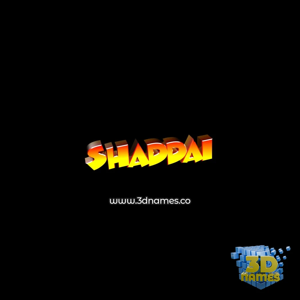 shaddai in Black Background style - 3D name wallpaper