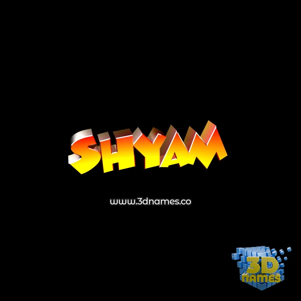 shyam in Black Background style - 3D name wallpaper