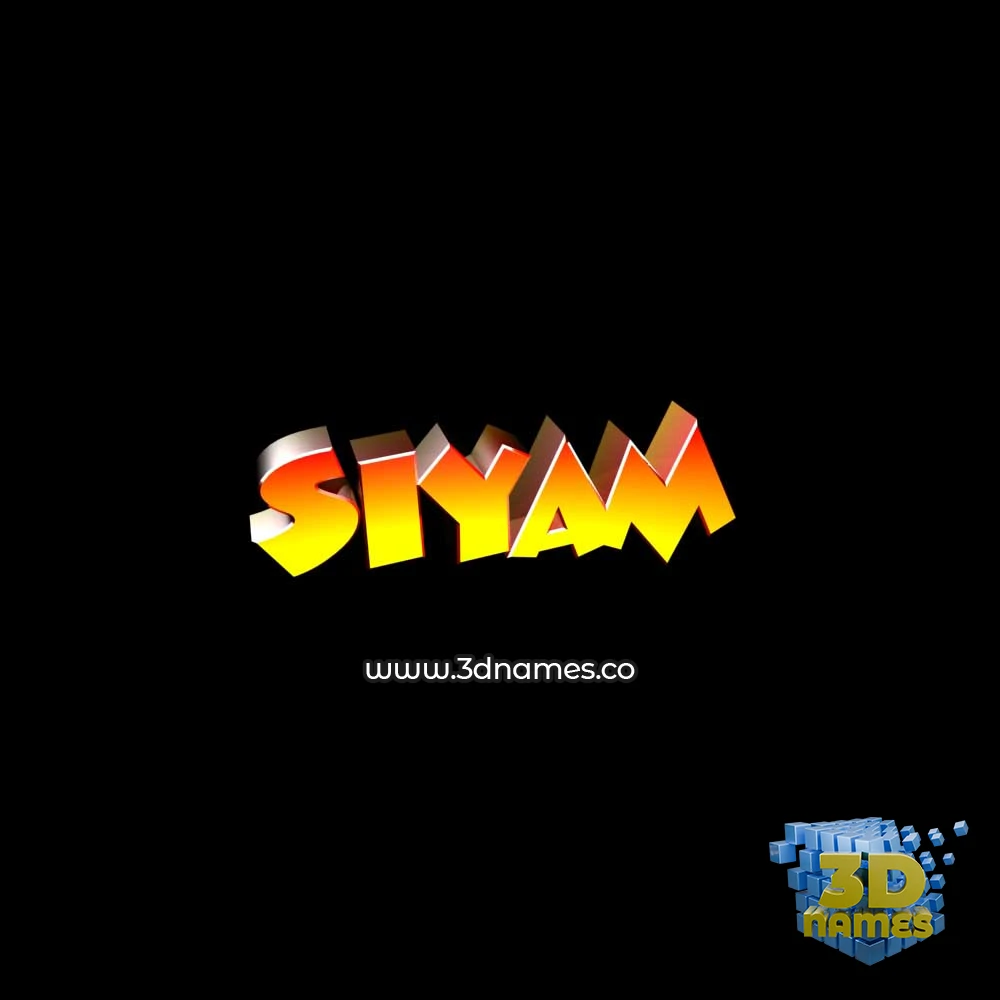 siyam in Black Background style - 3D name wallpaper
