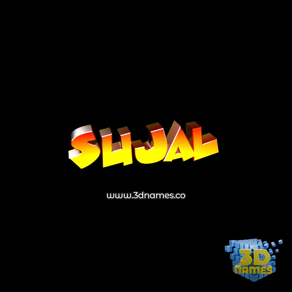 sujal in Black Background style - 3D name wallpaper