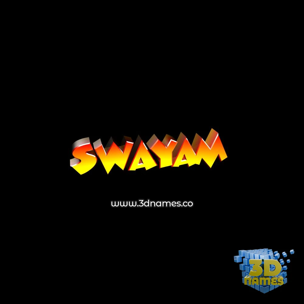 swayam in Black Background style - 3D name wallpaper