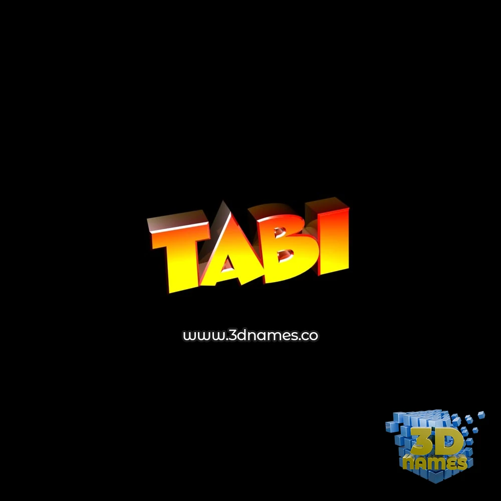 tabi in Black Background style - 3D name wallpaper