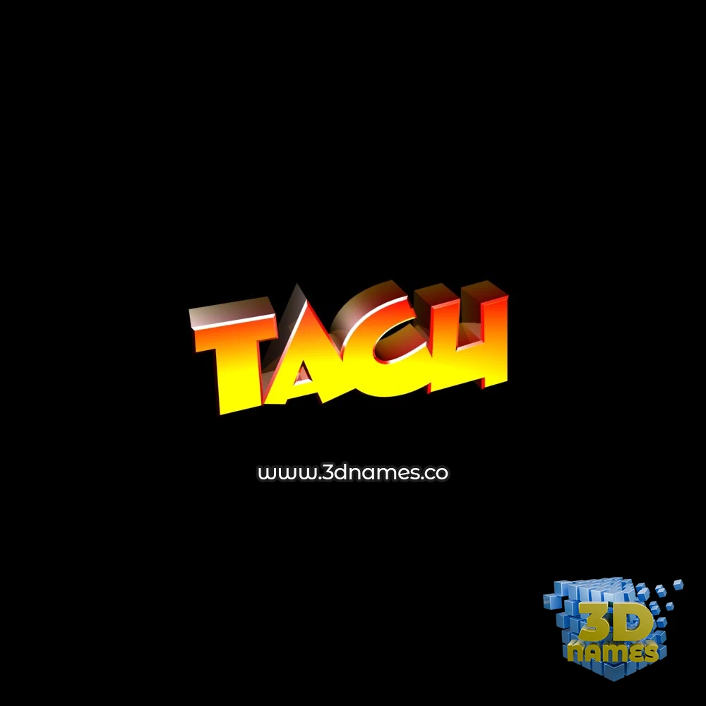 tacu in Black Background style - 3D name wallpaper