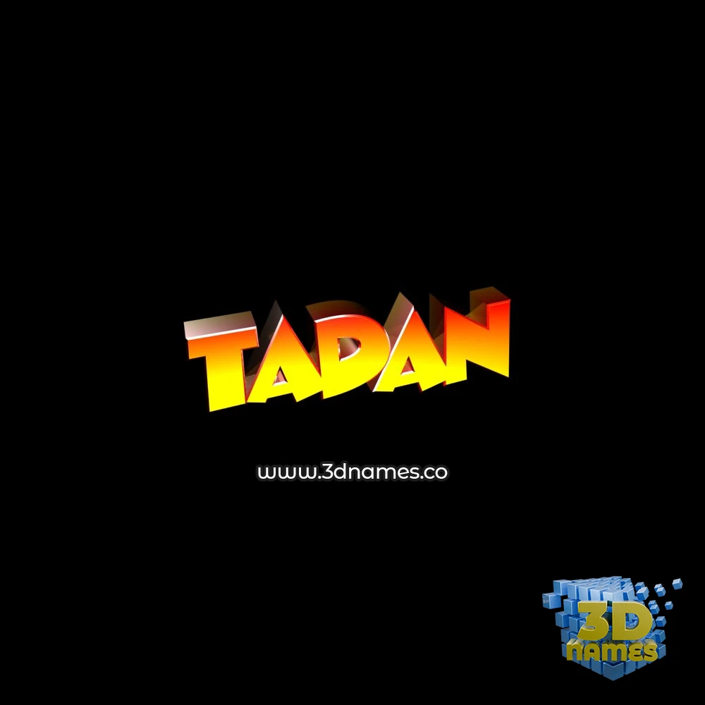 tadan in Black Background style - 3D name wallpaper