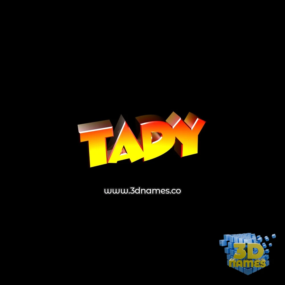 tady in Black Background style - 3D name wallpaper