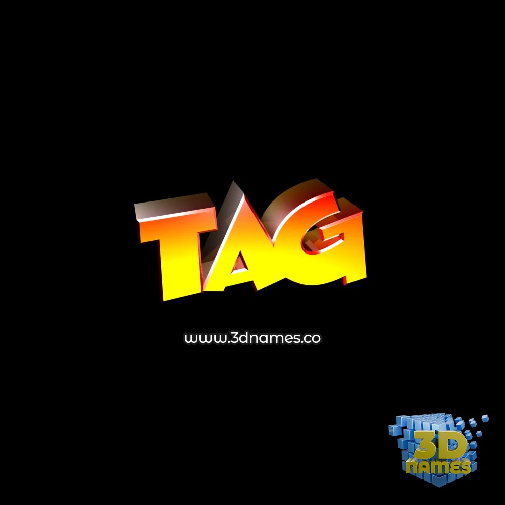 tag in Black Background style - 3D name wallpaper
